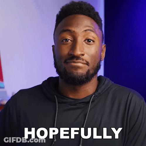 Man With Beard Wearing Black Shirt Hopefully GIF