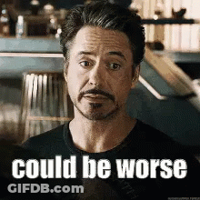 Man With Beard Wearing Could Be Worse Shirt GIF