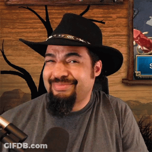 Man With Beard Wearing Cowboy Hat GIF