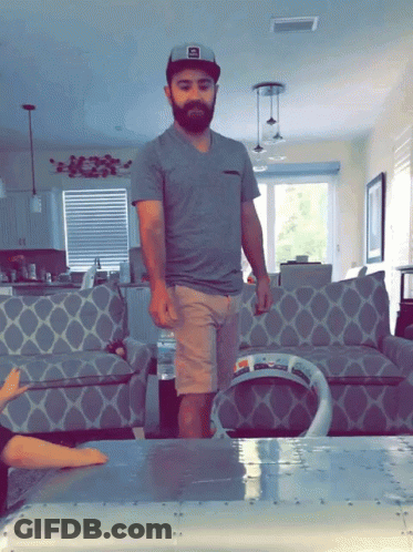 Man With Beard Wearing E Hat GIF