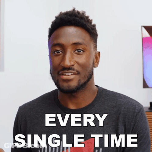 Man With Beard Wearing Every Single Time T-Shirt GIF