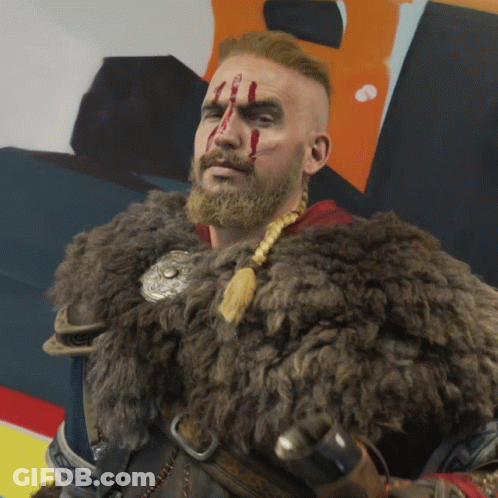 Man With Beard Wearing Fur Coat GIF