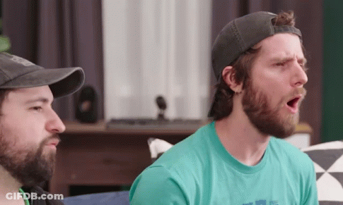 Man With Beard Wearing Green Shirt Saying Eee GIF