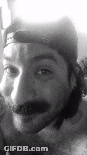 Man With Beard Wearing Harley Davidson Hat GIF