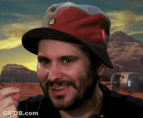 Man With Beard Wearing Hat Saying A GIF