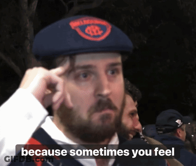 Man With Beard Wearing Hat Saying Because Sometimes You Feel On It GIF