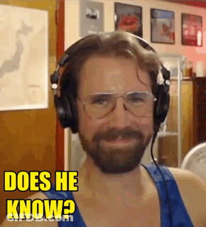 Man With Beard Wearing Headphones And Glasses GIF