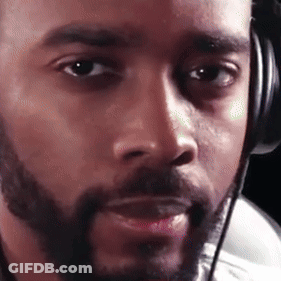 Man With Beard Wearing Headphones And Microphone GIF
