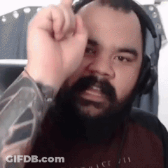 Man With Beard Wearing Headphones Making Face GIF