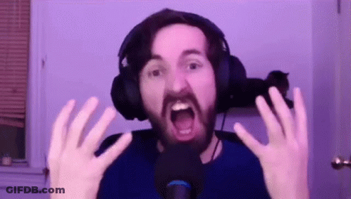 Man With Beard Wearing Headphones Making Funny Face GIF