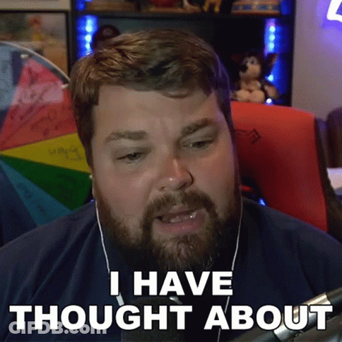 Man With Beard Wearing Headphones Saying I Have Thought About GIF