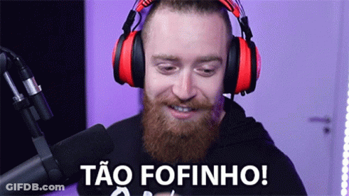 Man With Beard Wearing Headphones Says Tao Fofino GIF