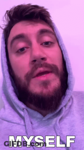 Man With Beard Wearing Hoodie GIF