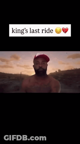 Man With Beard Wearing King's Last Ride Hat GIF