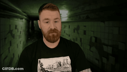 Man With Beard Wearing Makes Perfect Sense Shirt GIF