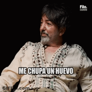 Man With Beard Wearing Me Chupa Un Huevo Shirt GIF