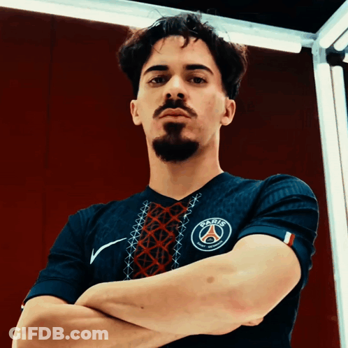 Man With Beard Wearing Paris Shirt GIF