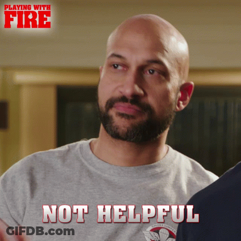 Man With Beard Wearing Playing With Fire T-Shirt GIF