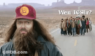 Man With Beard Wearing Red Hat 'Wen 1E Sir GIF
