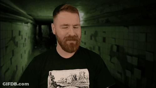 Man With Beard Wearing River T-Shirt GIF