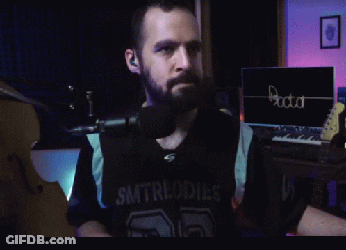 Man With Beard Wearing Smtrbodies Shirt GIF