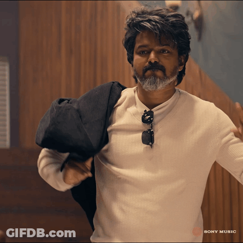 Man With Beard Wearing Sony Music Shirt GIF