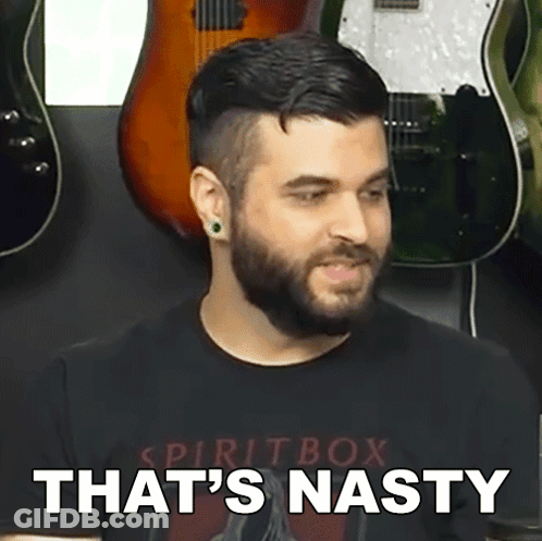 Man With Beard Wearing Spiritbox Shirt GIF