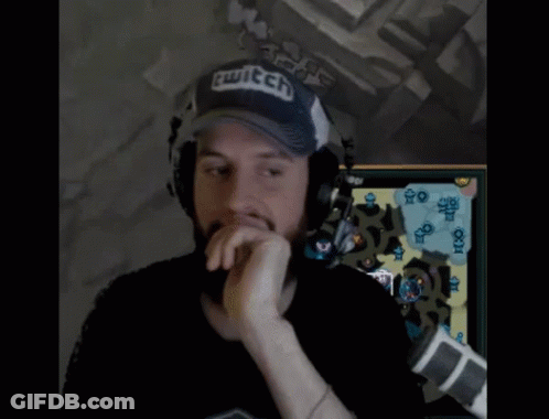 Man With Beard Wearing Twitch Hat GIF