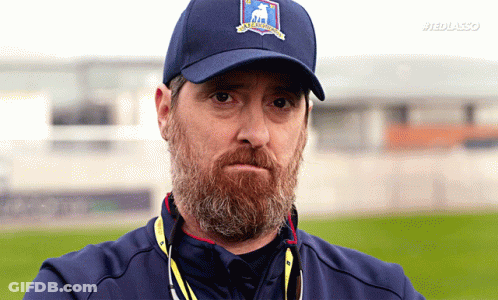 Man With Beard Wearing US Open Hat GIF