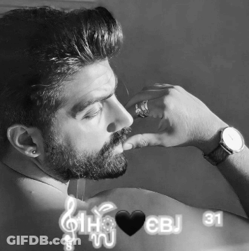 Man With Beard Wearing Watch And Ring GIF