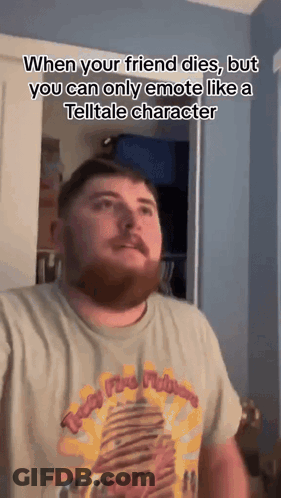 Man With Beard Wearing When Your Friend Dies T-Shirt GIF