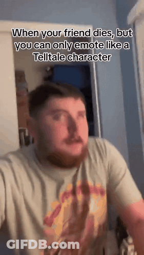 Man With Beard Wearing When Your Friend Dies T-Shirt GIF