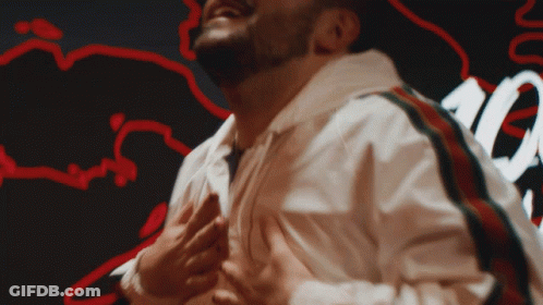 Man With Beard Wearing White Shirt Number 10 GIF
