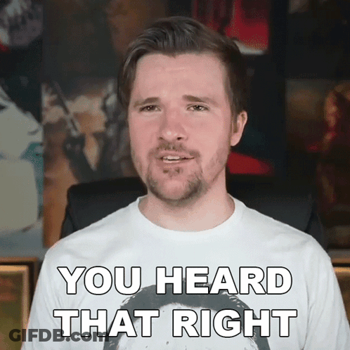 Man With Beard Wearing White Shirt You Heard That Right GIF