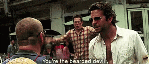 Man With Beard Wearing You Probably Get This A Lot Shirt GIF