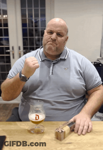 Man With Beer And Watch GIF