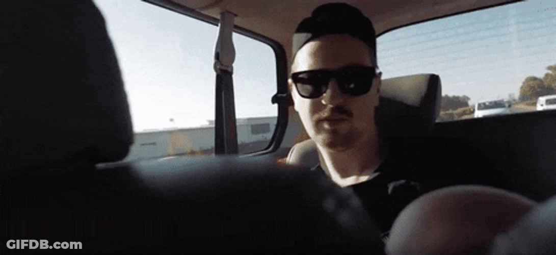 Man With Beer Doing Finger Guns GIF