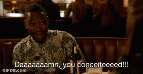 Man With Beer Saying Daaaaamm You Conceiteeed GIF