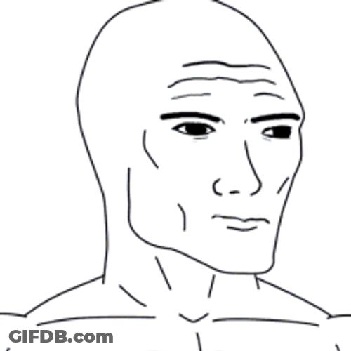 Man With Big Brain Illustration GIF