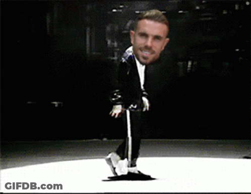 Man With Big Head Dancing On Circle GIF