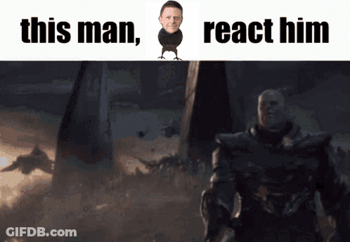Man With Bird On Head Saying This Man React Him GIF