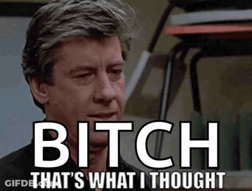 Man With Bitch That S What I Thought GIF