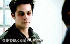 Man With Black Eye Black Jacket Says Hi There GIF