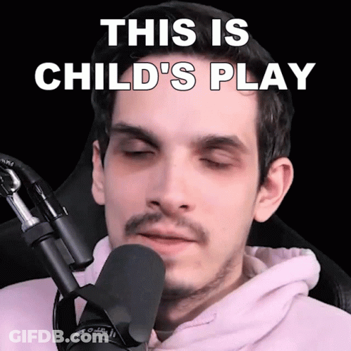 Man With Black Eye Saying This Is Child's Play GIF
