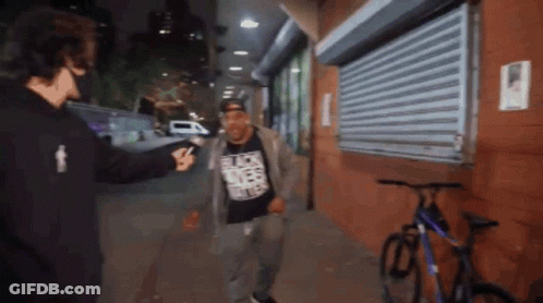 Man With Black Lives Matter Shirt GIF