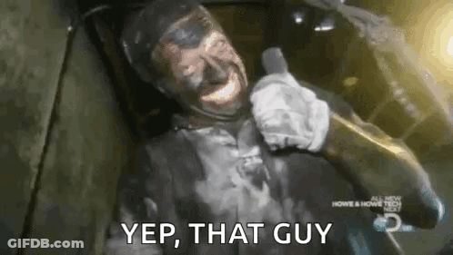Man With Black Paint On Face Holding Microphone Saying Yep That Guy GIF