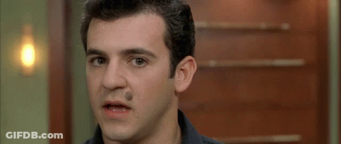 Man With Black Spot On Face GIF
