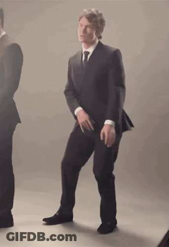 Man With Blonde Hair And Beard In Pink Sweater GIF