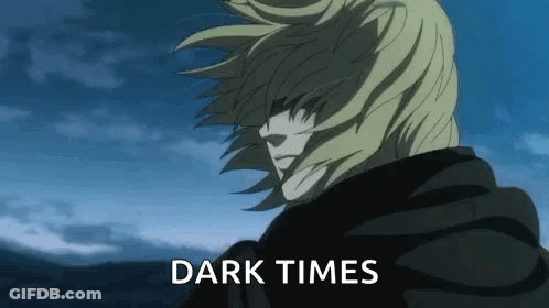 Man With Blonde Hair Dark Times GIF