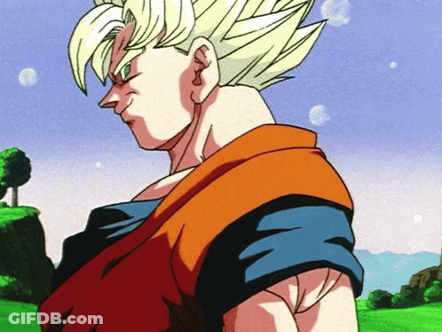 Man With Blonde Hair In Blue And Orange Shirt GIF